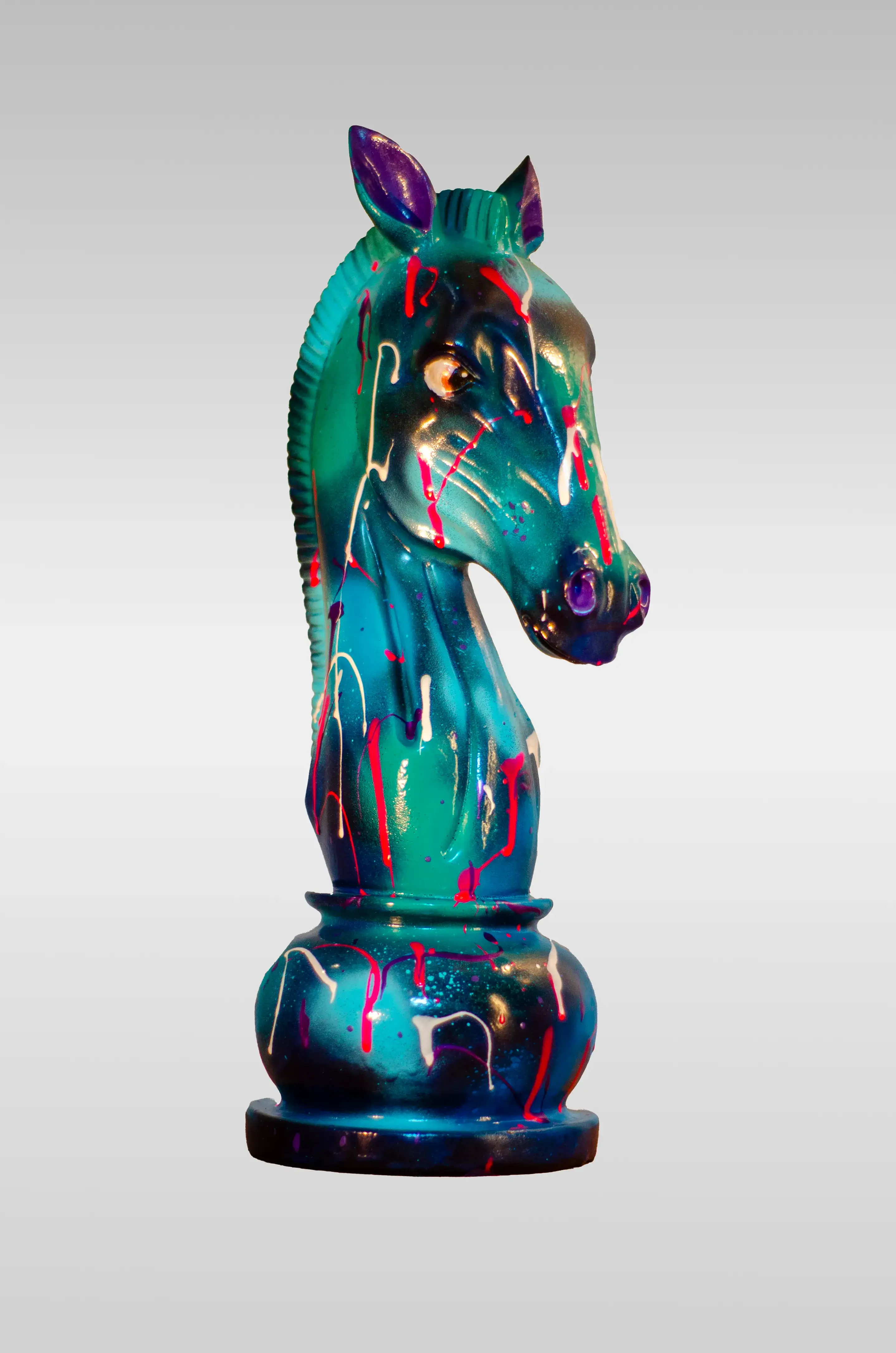 Cavalier Abyssal – Sculpture contemporaine en résine