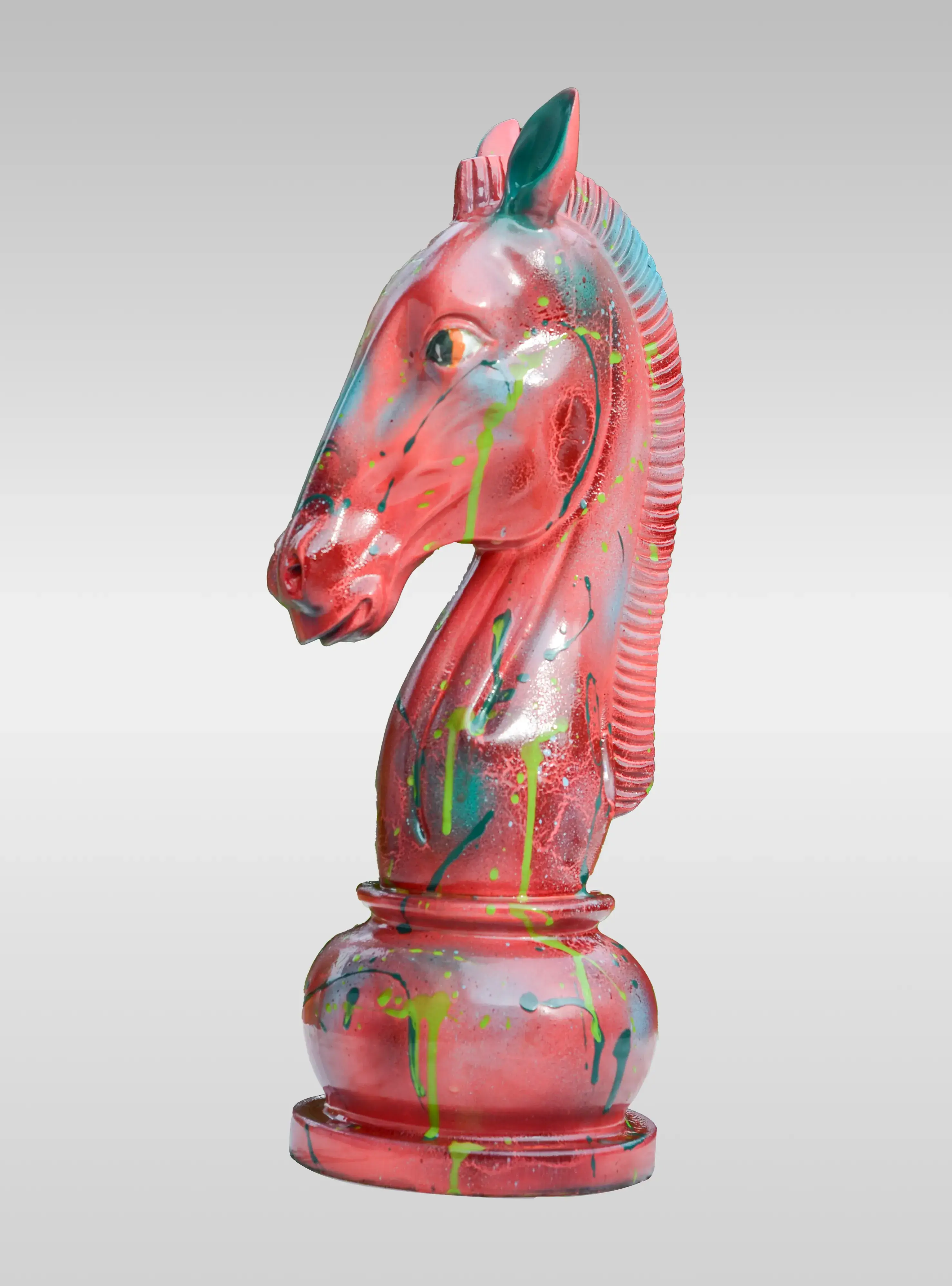 Cavalier du chaos - Sculpture en résine