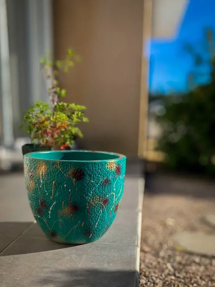 Grand pot turquoise