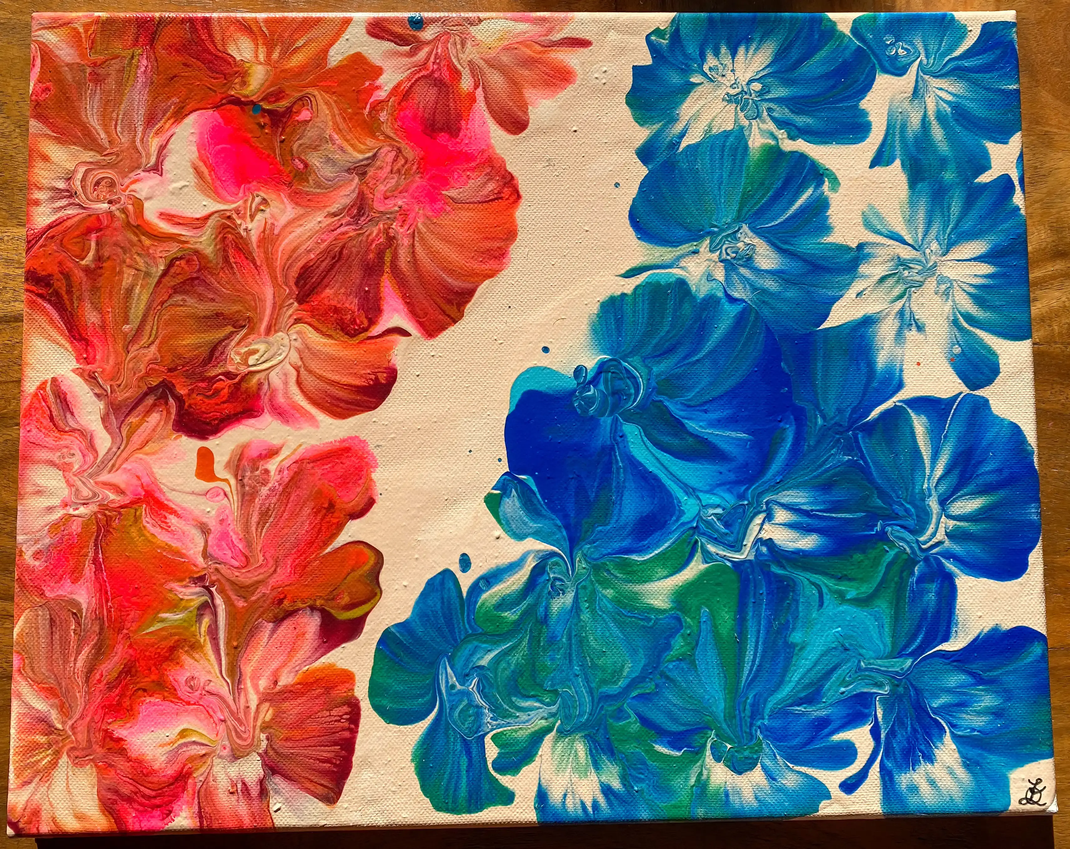 “Harmonie Tropicale” - Hibiscus bleu et rouge