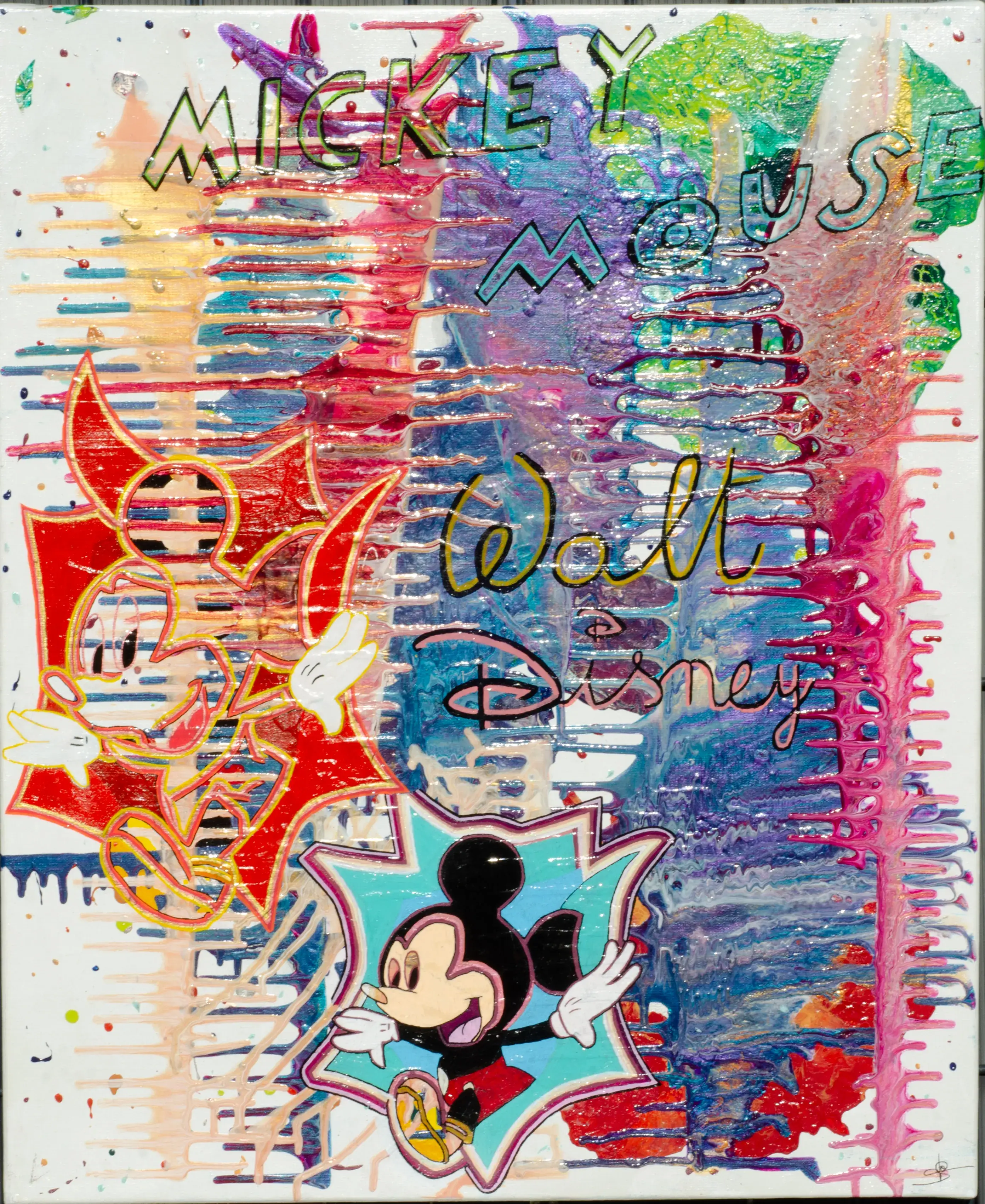 Mickey fond coloré