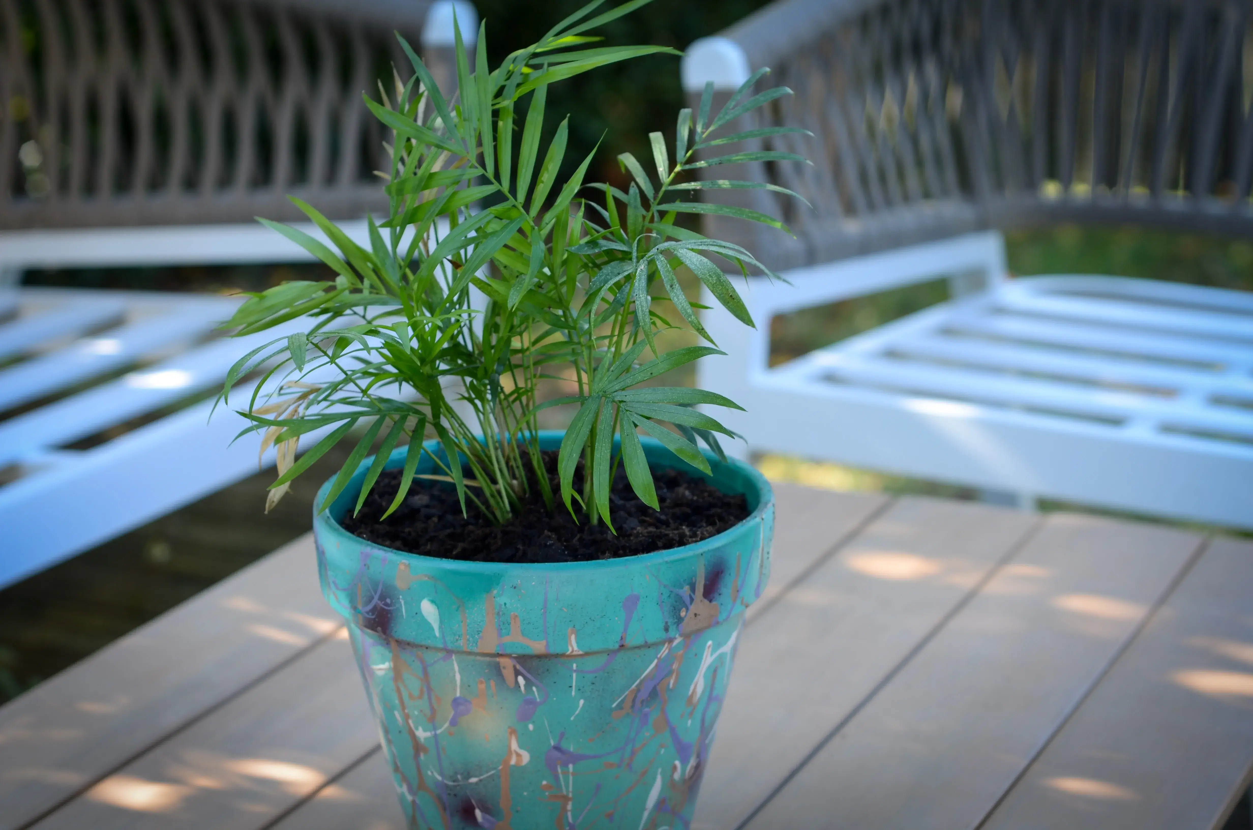 Petit pot bleu turquoise